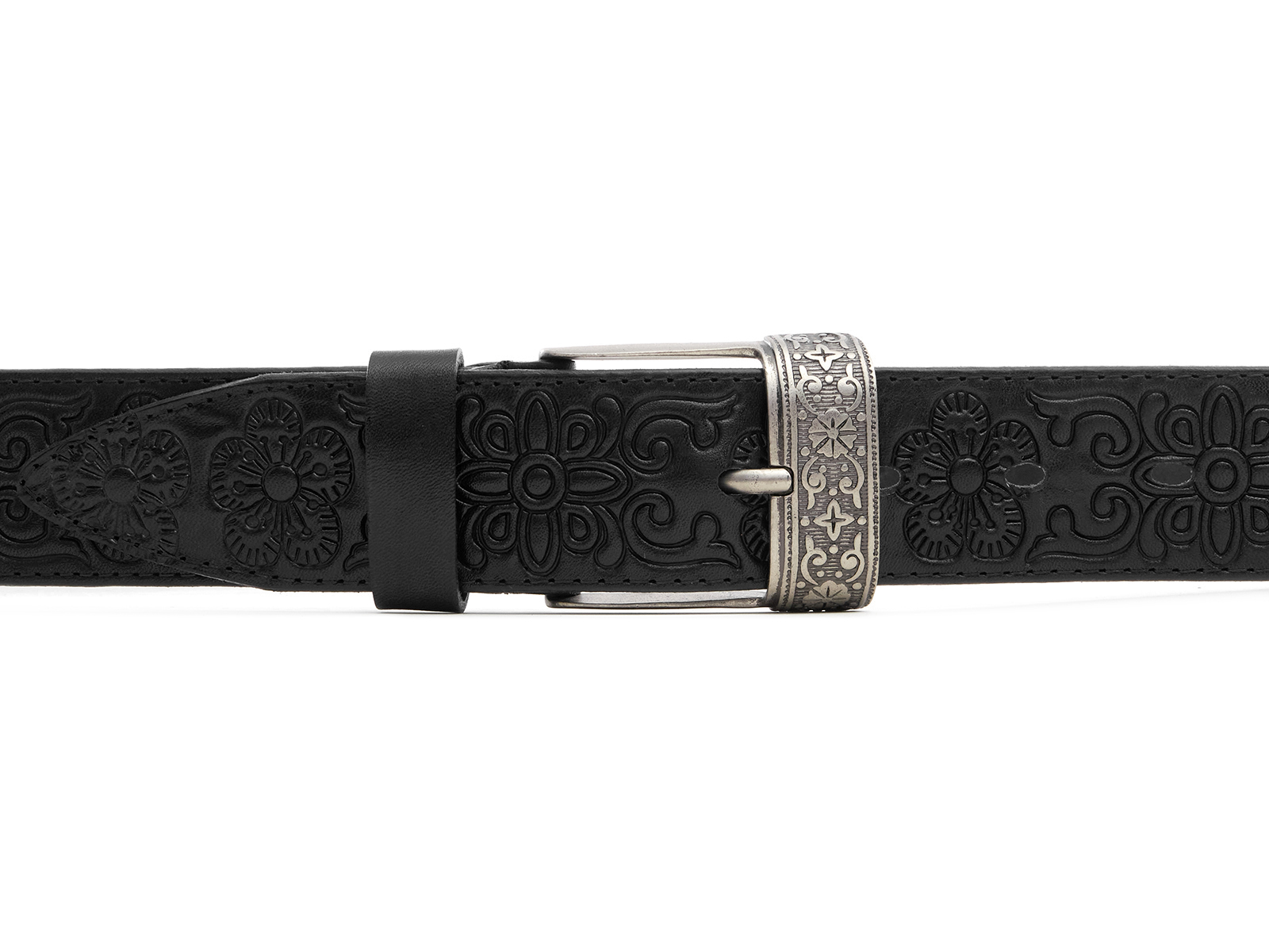 Кожаный черный женский джинсовый ремень B40-2092